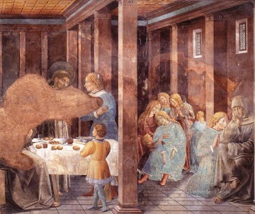 聖フランシスコの生涯の場面 場面8南壁 ベノッツォ・ゴッツォーリ Oil Paintings
